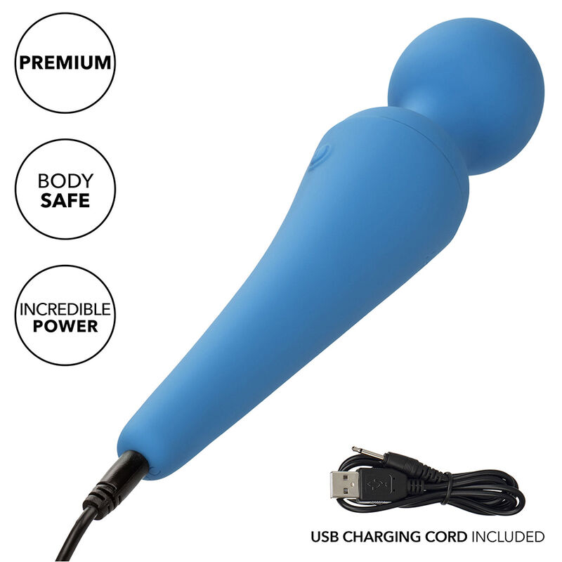 CalExotics Couture Wand Kit massaggiatore blu in silicone