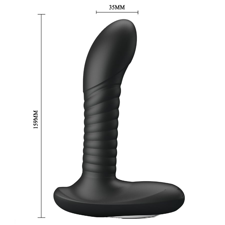 MR Play massaggiatore prostatico vibrante nero rotante