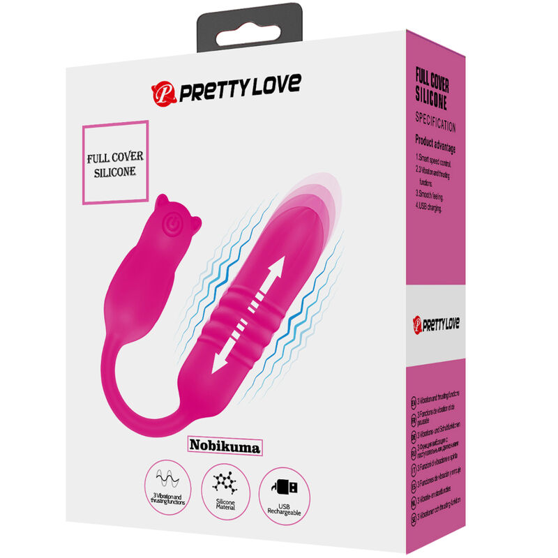 Pretty Love Nobikuma proiettile vibrante rosa ricaricabile