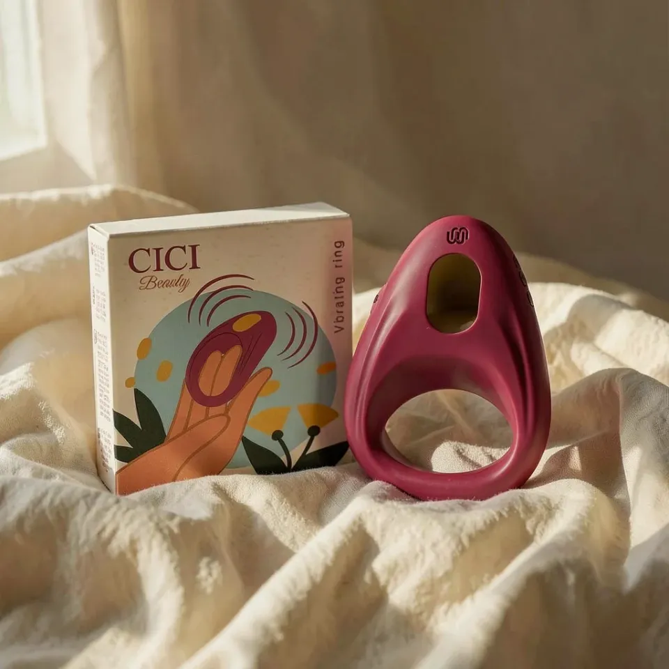 Cici Beauty Ring anello vibrante coppia 7 modi silicone