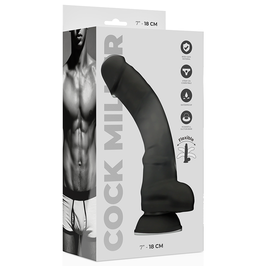 CockMiller Cocksil Nero 18 cm dildo realistico ventosa