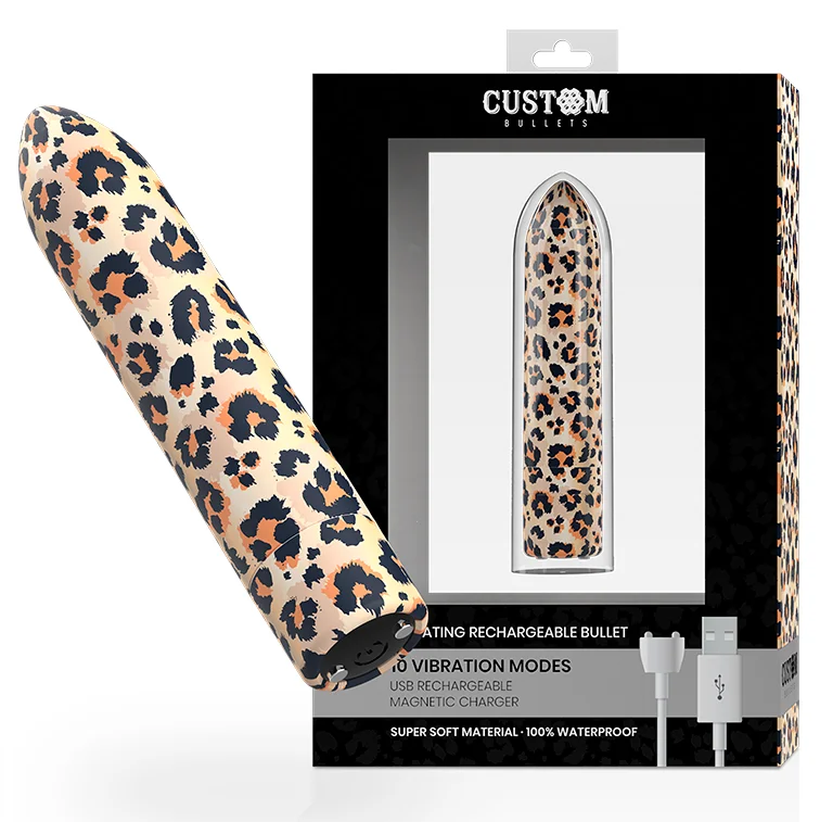 Custom Bullets Leopard bullet vibratore silicone impermeabile