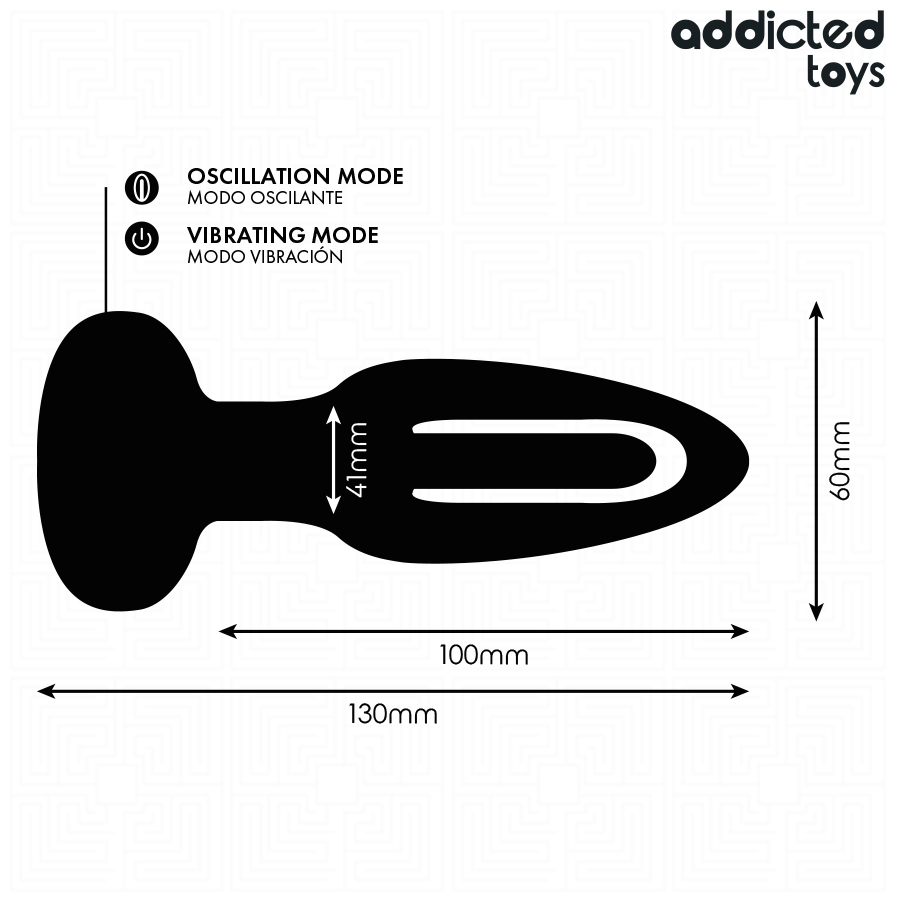Addicted Toys Plug Vibrante Lingua plug anale telecomando
