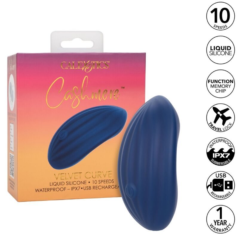 CalExotics Cashmere Velvet Curve vibratore scanalato 10 velocità