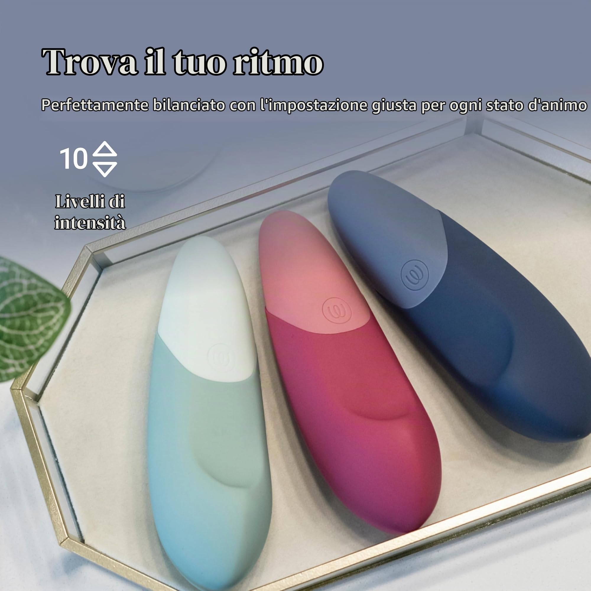 Womanizer Vibe Vibratore Clitorideo Blu Scuro silenzioso
