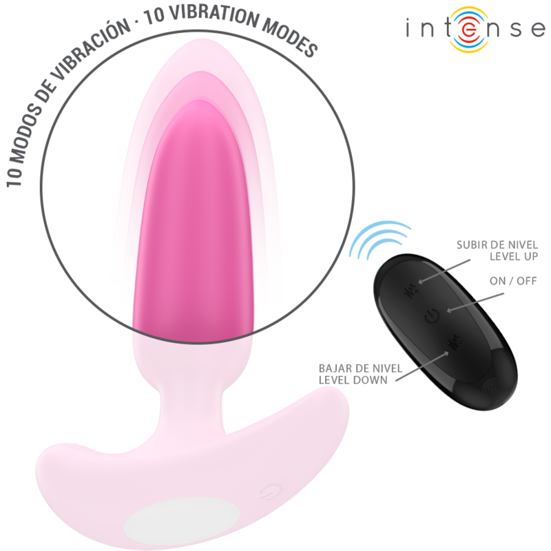Intense Ross Rosa plug anale vibrante telecomando
