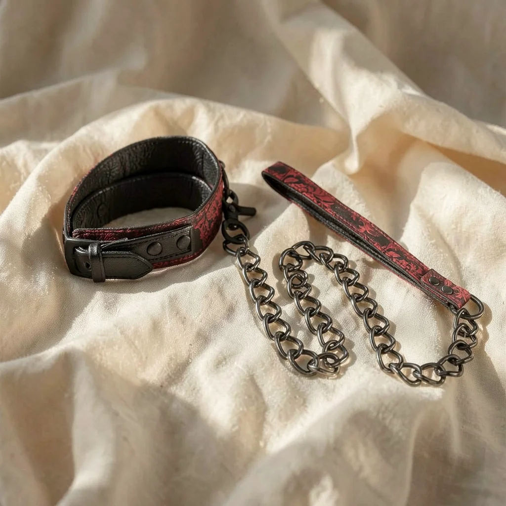 CalExotics Scandal Collar with Leash collare nero 81 cm