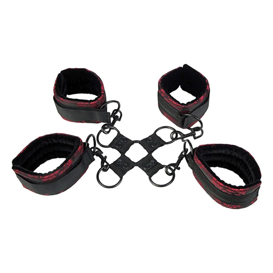 CalExotics Scandal Hog Tie bondage rosso nero