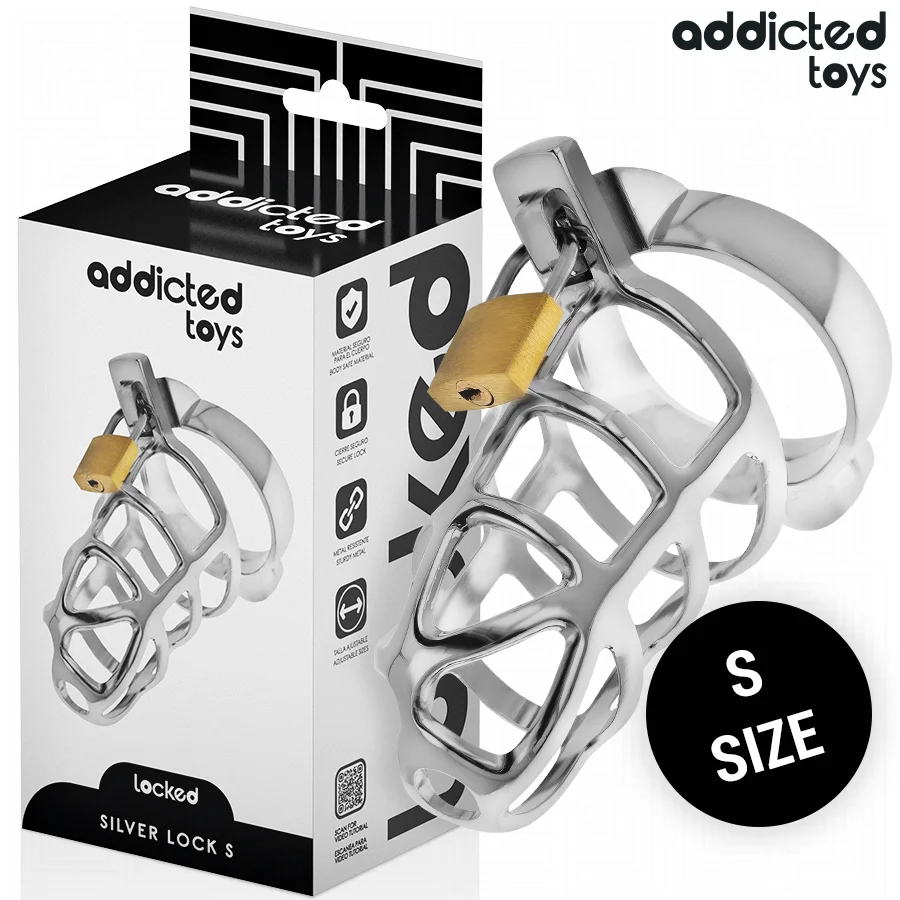 Addicted Toys Locked Silver Lock S gabbia castità metallo