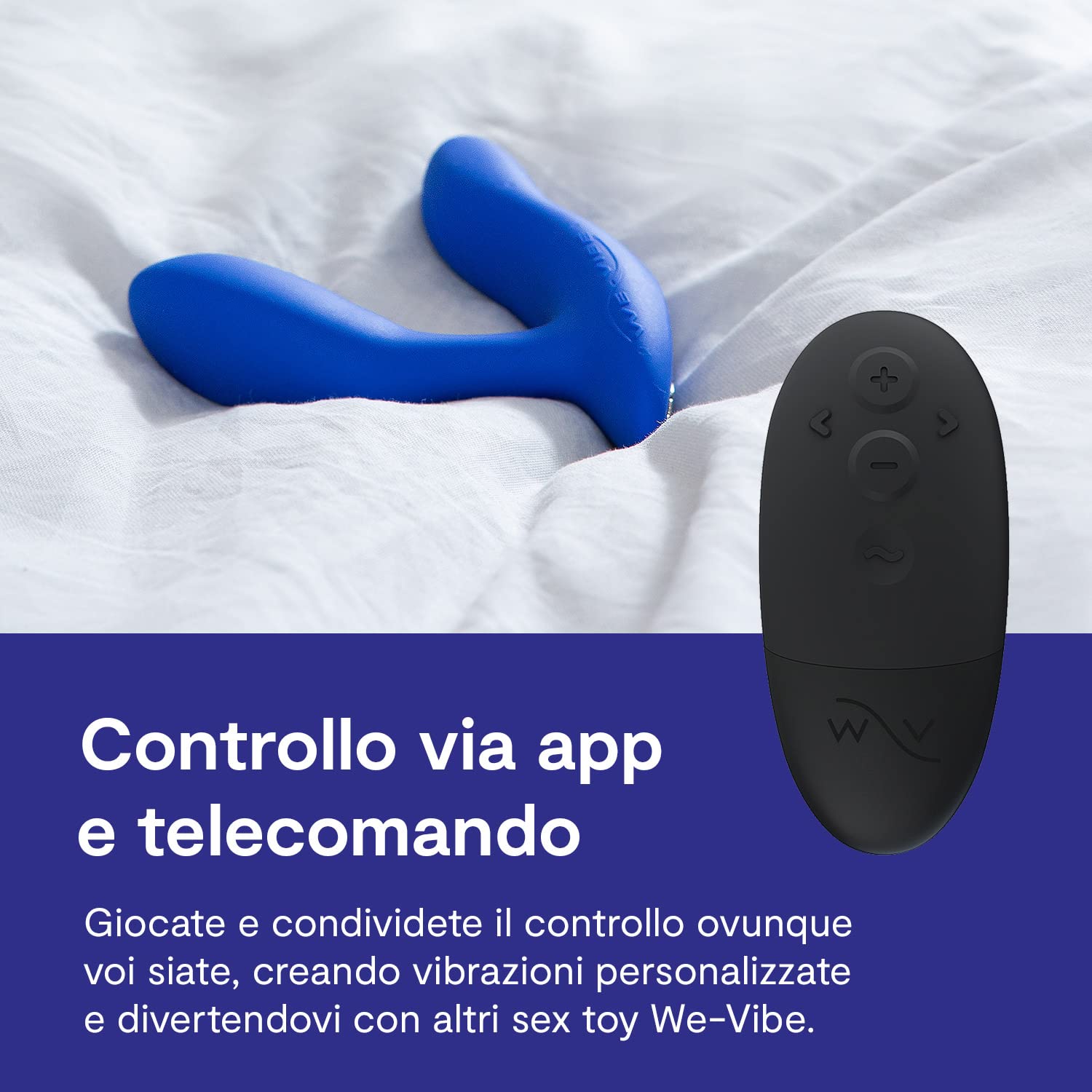 We-Vibe Vector+ plug anale prostata blu app