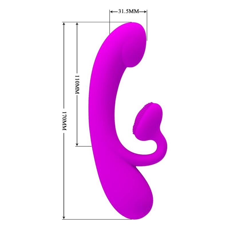 Pretty Love Sincero viola vibratore clitorideo con setole