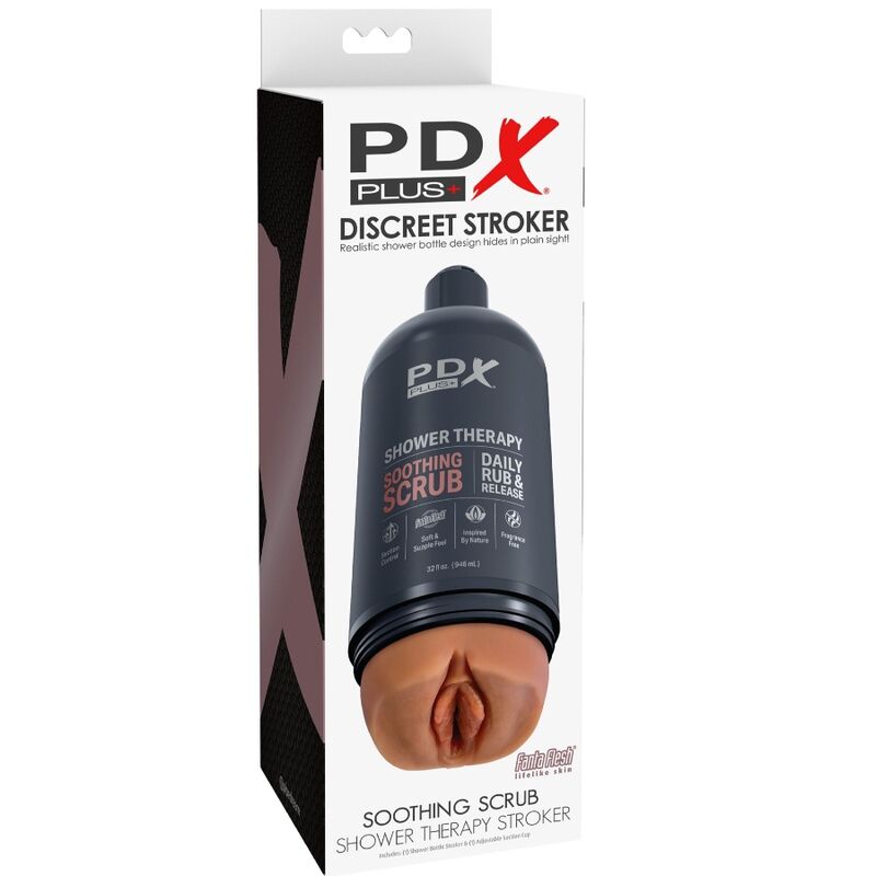 PDX Plus Shower Therapy masturbatore scrub lenitivo tan