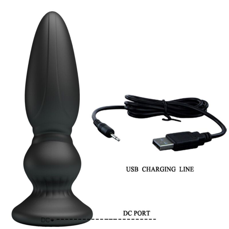 MR Play plug prostatico vibrante telecomando nero