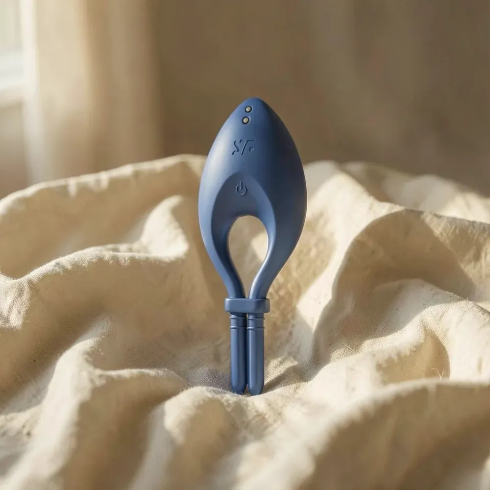 Satisfyer Bullseye anello vibrante blu regolabile