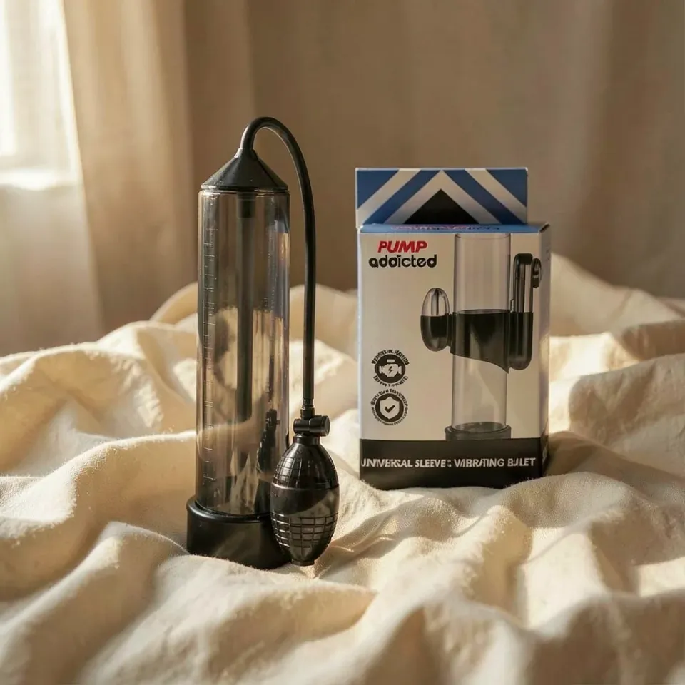 Pump Addicted RX3 pompa per pene nero con vibratore