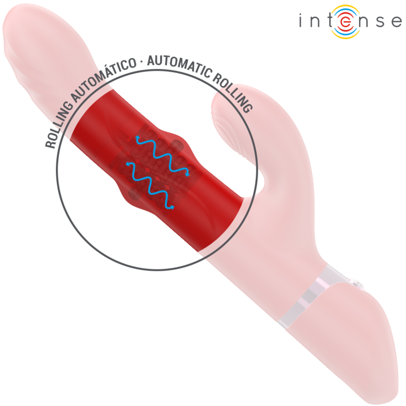 Intense Lele vibratore rotante rosso 3 in 1