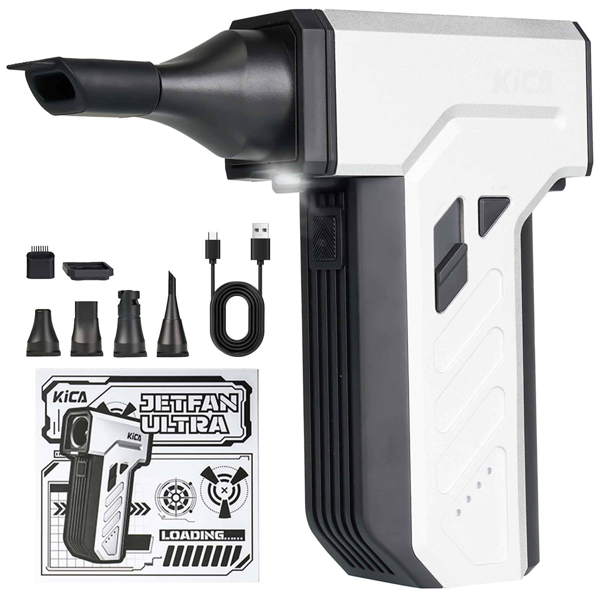 Kica JetFan Ultra soffiatore elettrico bianco ricaricabile