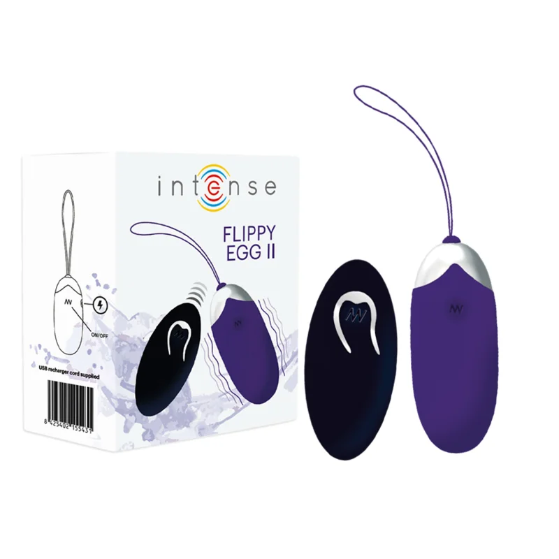 Intense Flippy II ovetto vibrante viola telecomando 10 m