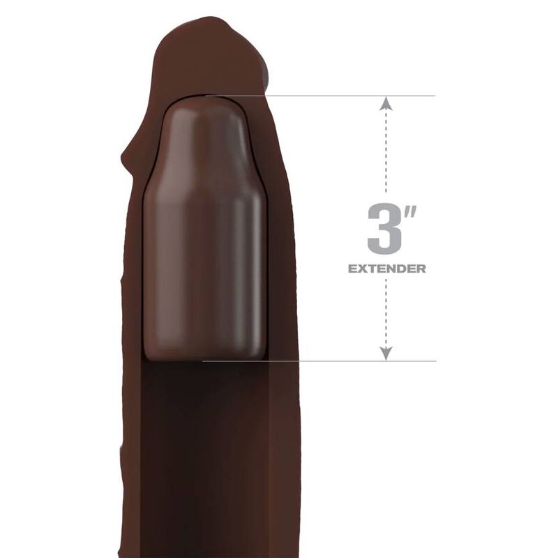 Fantasy X-Tensions Elite guaina pene marrone 22 cm