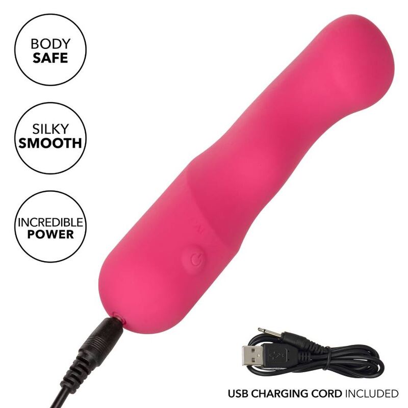 CalExotics Pixies Curvy vibratore rosa ricaricabile