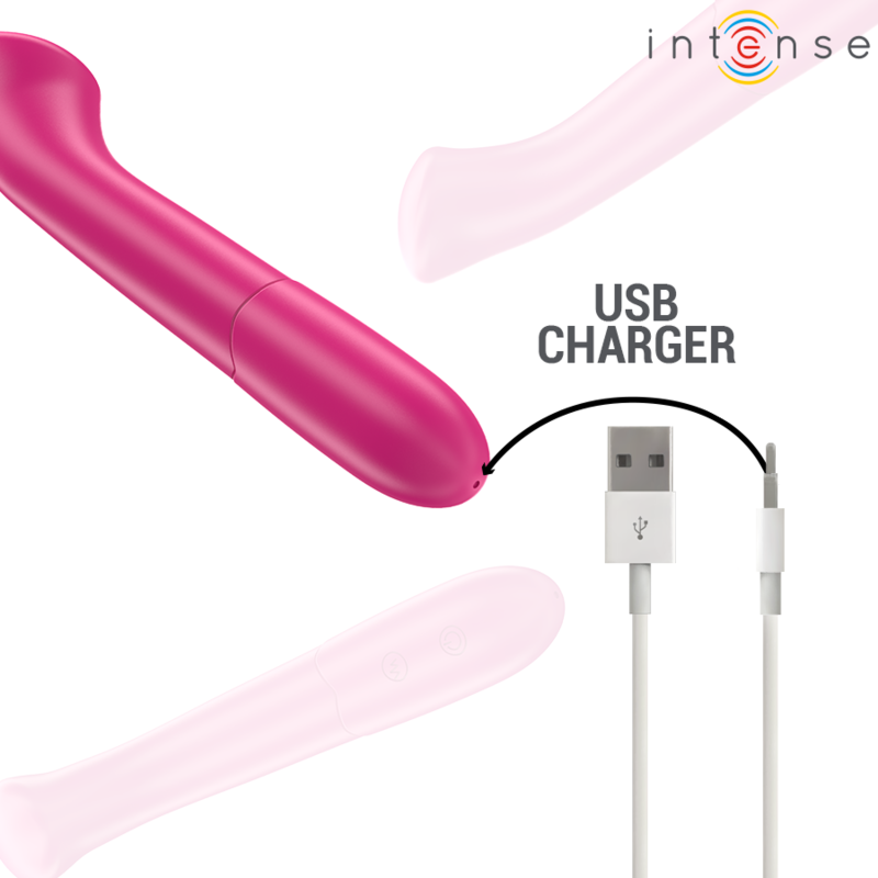 Intense Paty 19 cm vibratore rosa silicone flessibile 10 modi