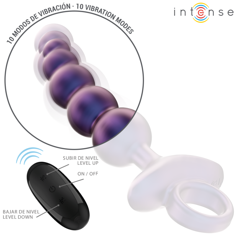 Intense Tito plug vibrante silicone con telecomando