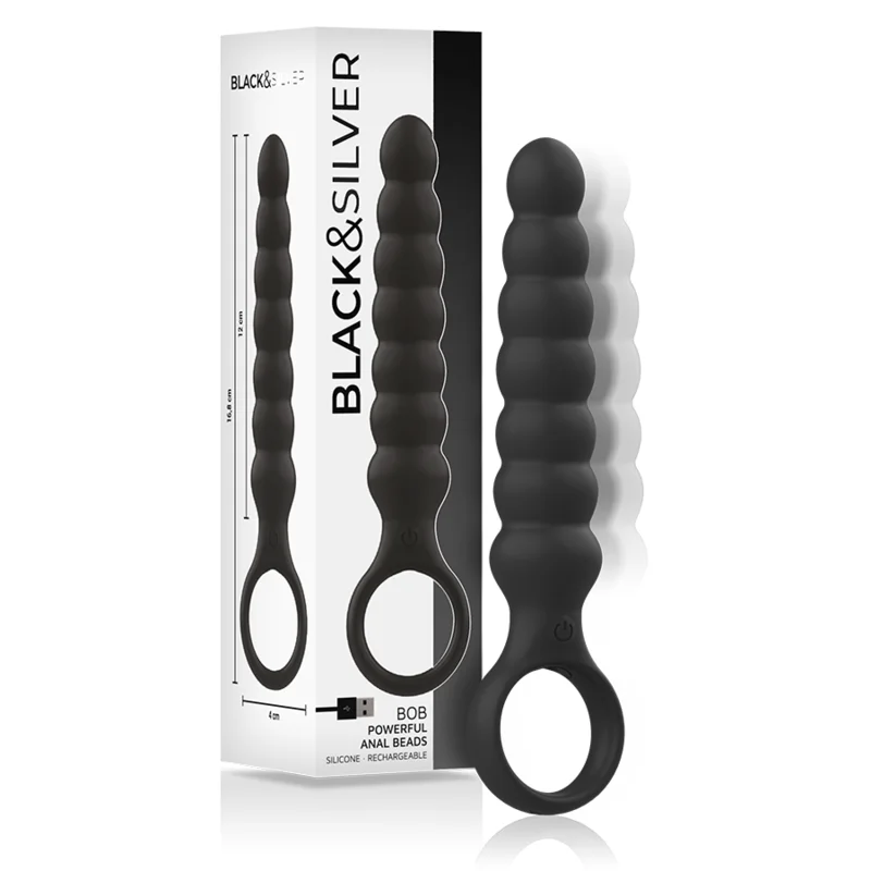 Black&Silver Bob plug anale vibrante 10 vibrazioni