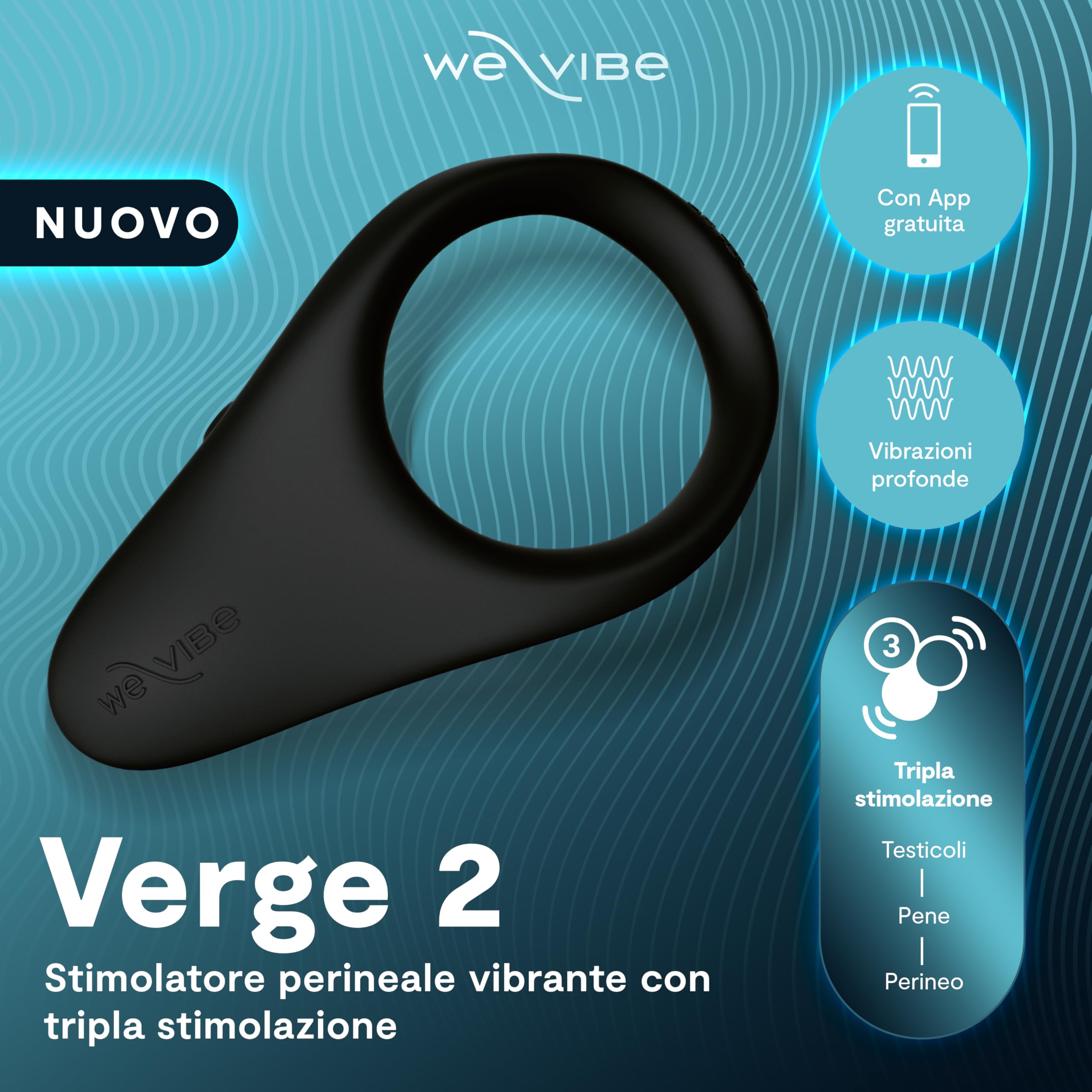 We-Vibe Verge 2 anello vibrante con app impermeabile