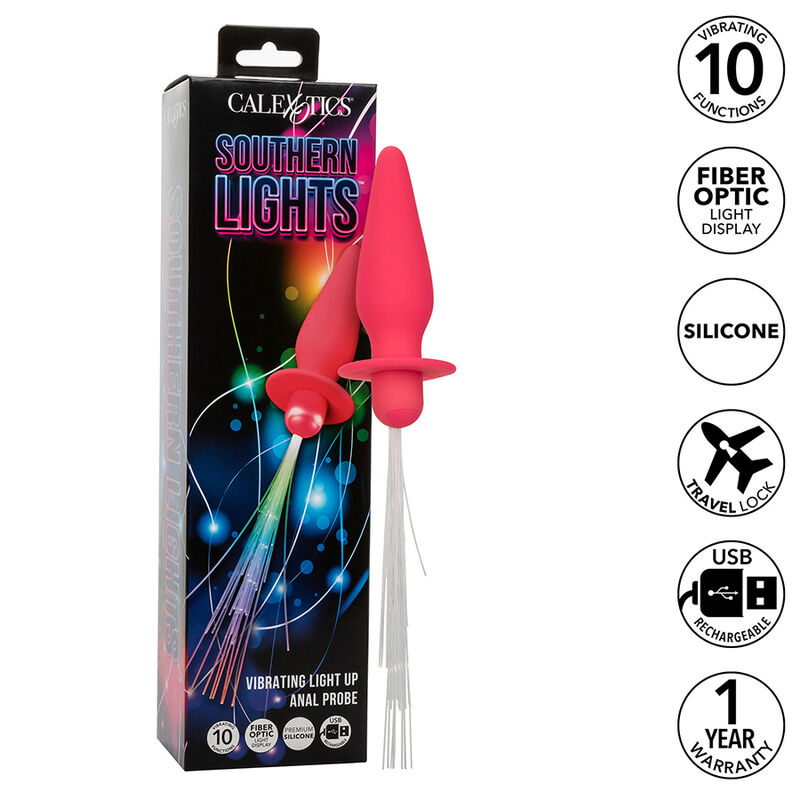 CalExotics Southern Lights plug vibrante rosa luminoso
