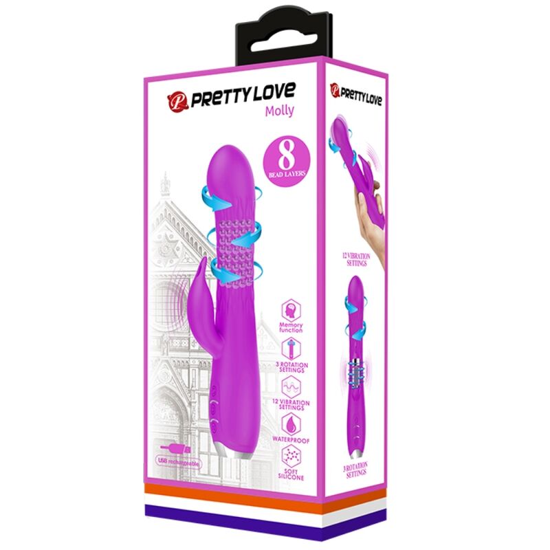 Pretty Love Molly Vibratore Coniglio Rotante 20,5 cm