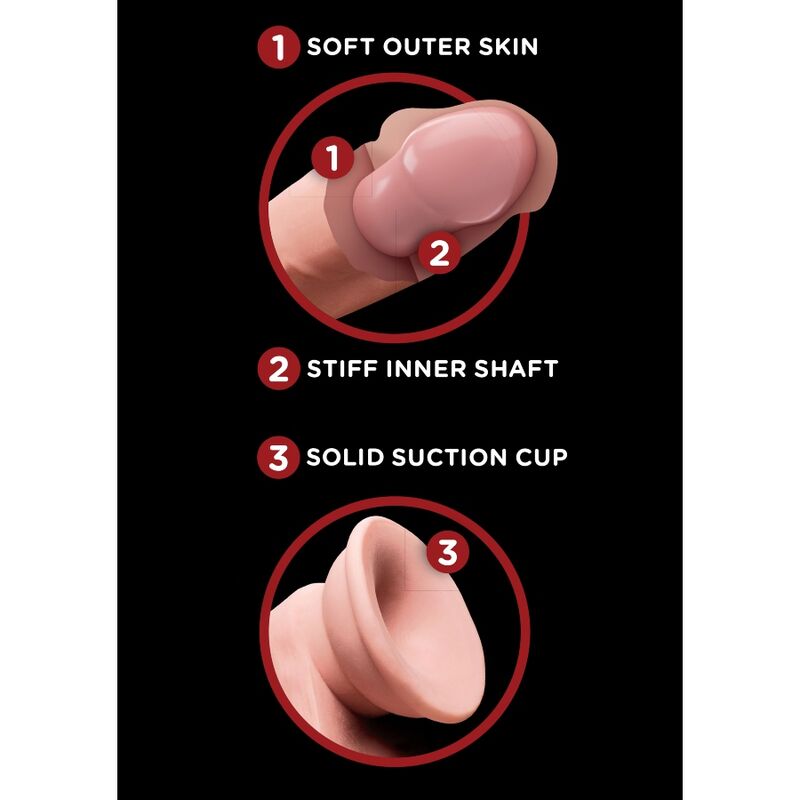 King Cock Plus 3D dildo realistico 12,7 cm sfere oscillanti