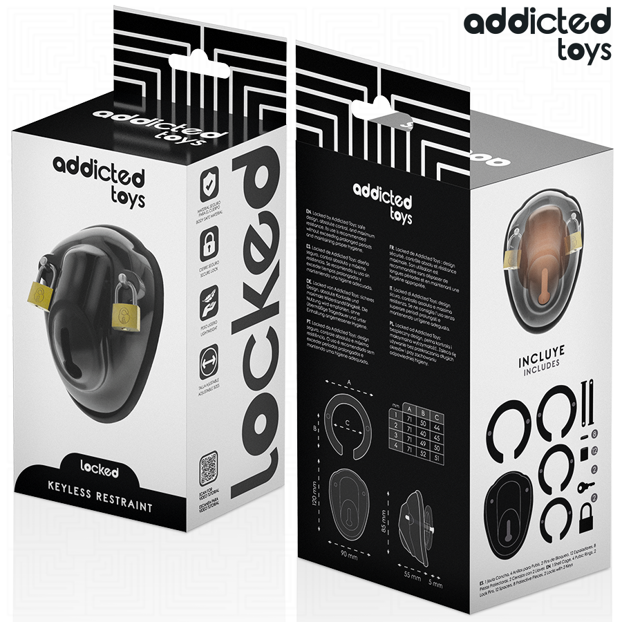 Addicted Toys Locked Shell gabbia castità 75 mm