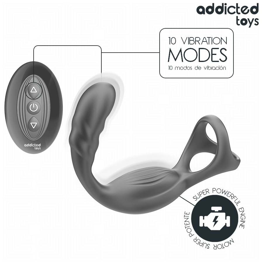 Addicted Toys Doppio Anello prostatico vibrante 2 motori