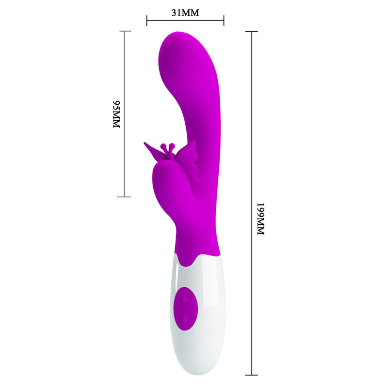 Pretty Love Butterfly Kiss vibratore rabbit fucsia 30 modalità