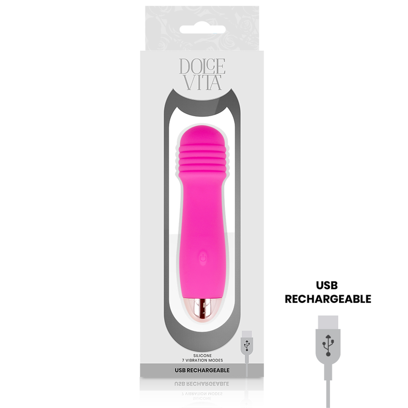 Dolce Vita TRE vibratore rosa silicone 2 motori