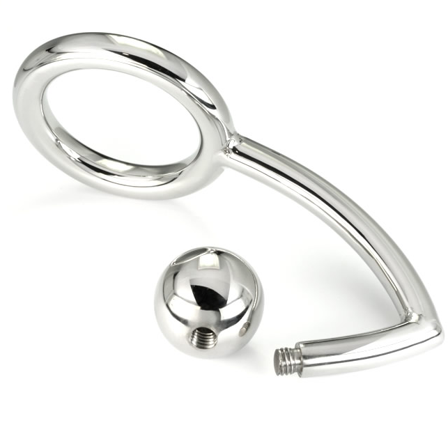 Metal Hard anello con gancio anale 45 mm acciaio