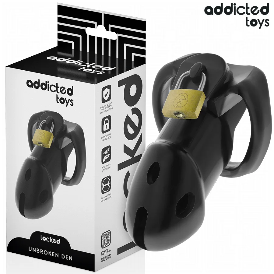 Addicted Toys Locked Den gabbia castità 3 anelli