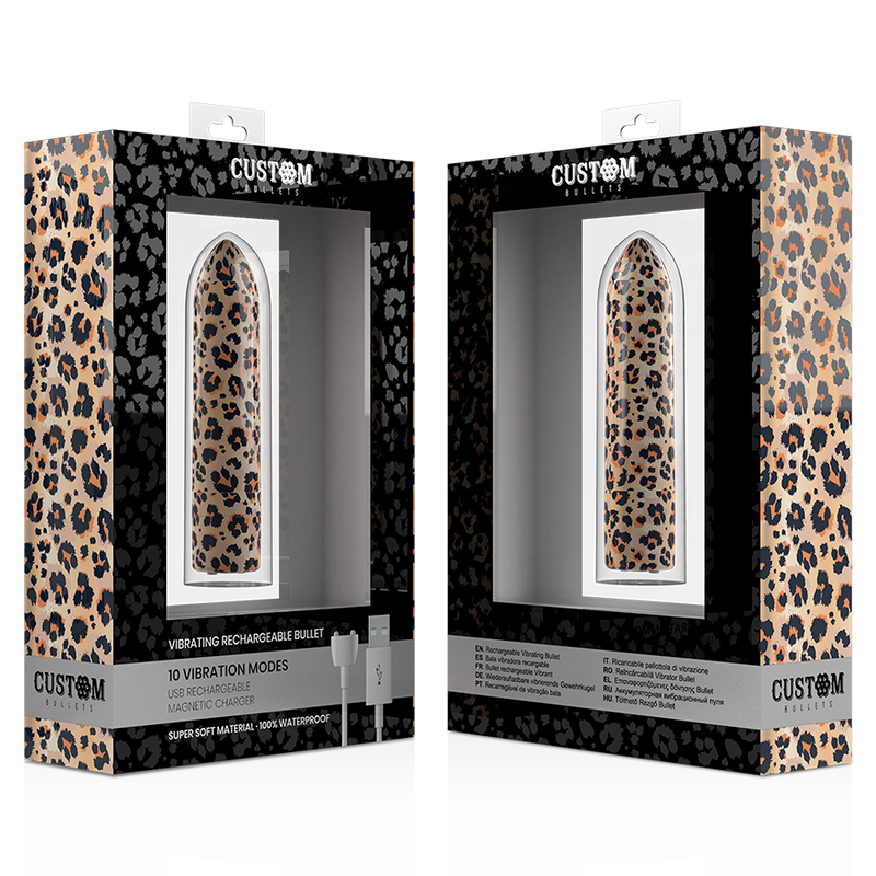 Custom Bullets Leopard bullet vibratore silicone impermeabile