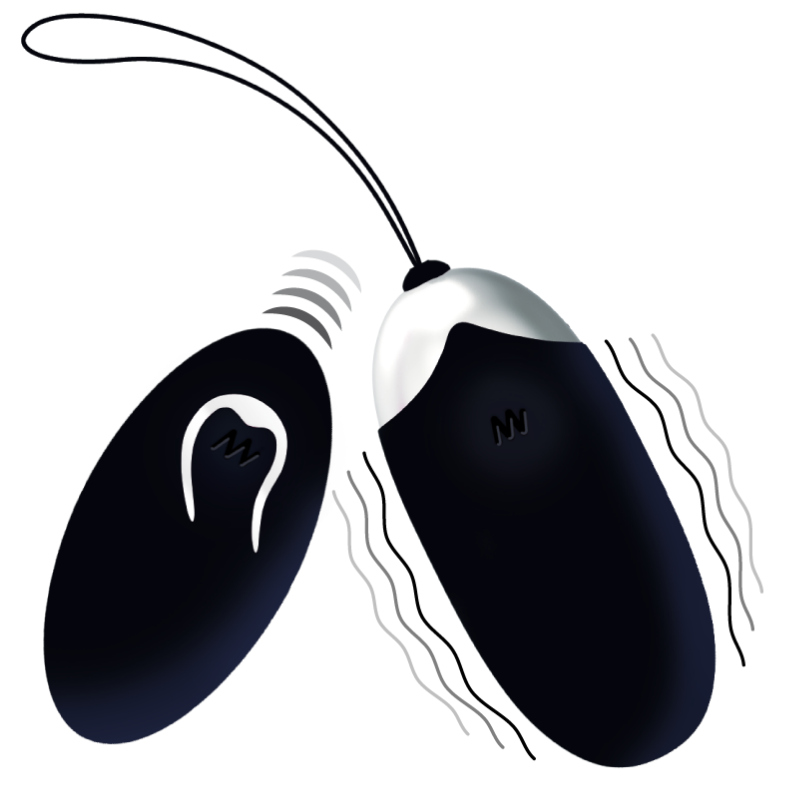 Frutille Intense Flippy II uovo vibrante nero telecomando
