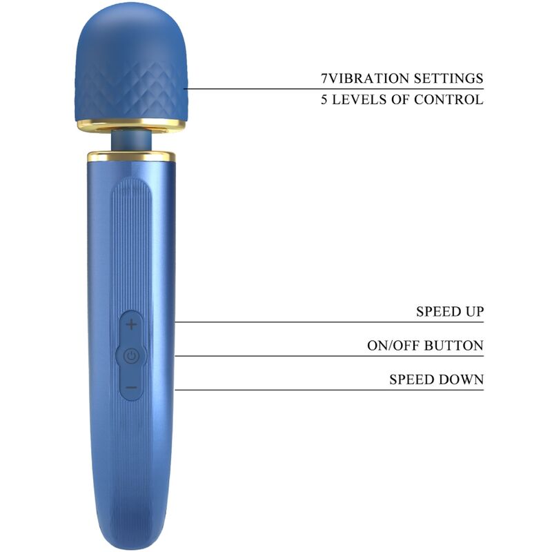 Pretty Love Massaggiatore bacchetta vibrante blu USB