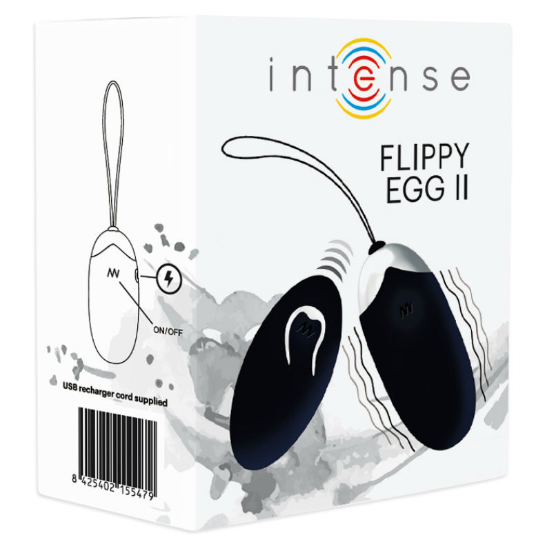 Frutille Intense Flippy II uovo vibrante nero telecomando