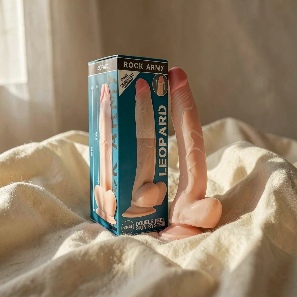 Rockarmy Leopard dildo naturale 23 cm dual density