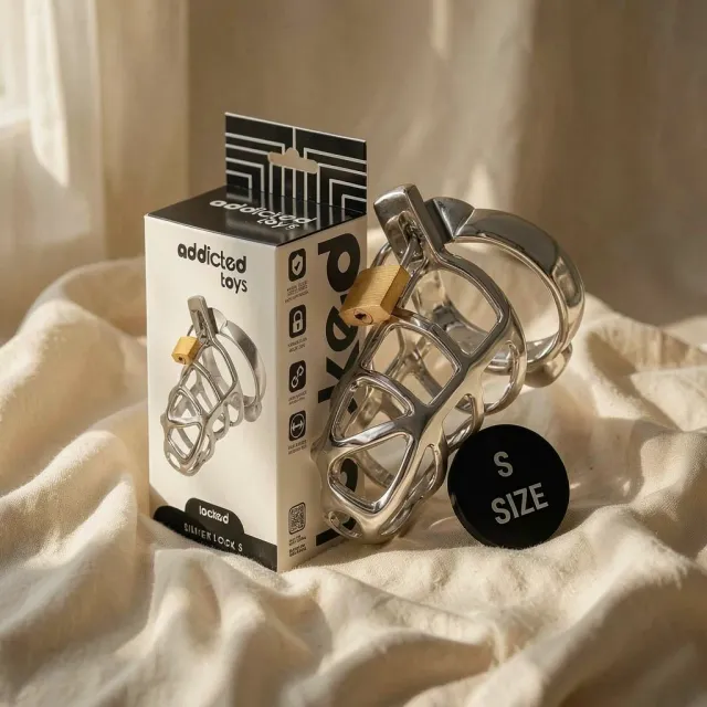 Addicted Toys Locked Silver Lock S gabbia castità metallo