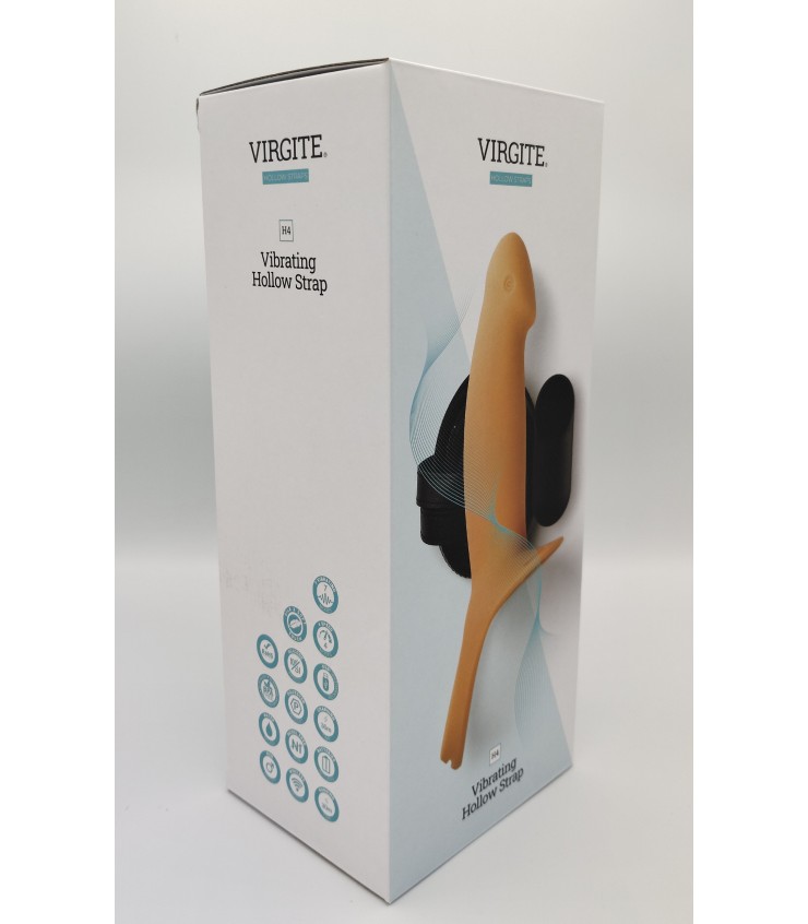 Love Hit by Virgite H4 strap-on cavo vibrante taglia L silicone
