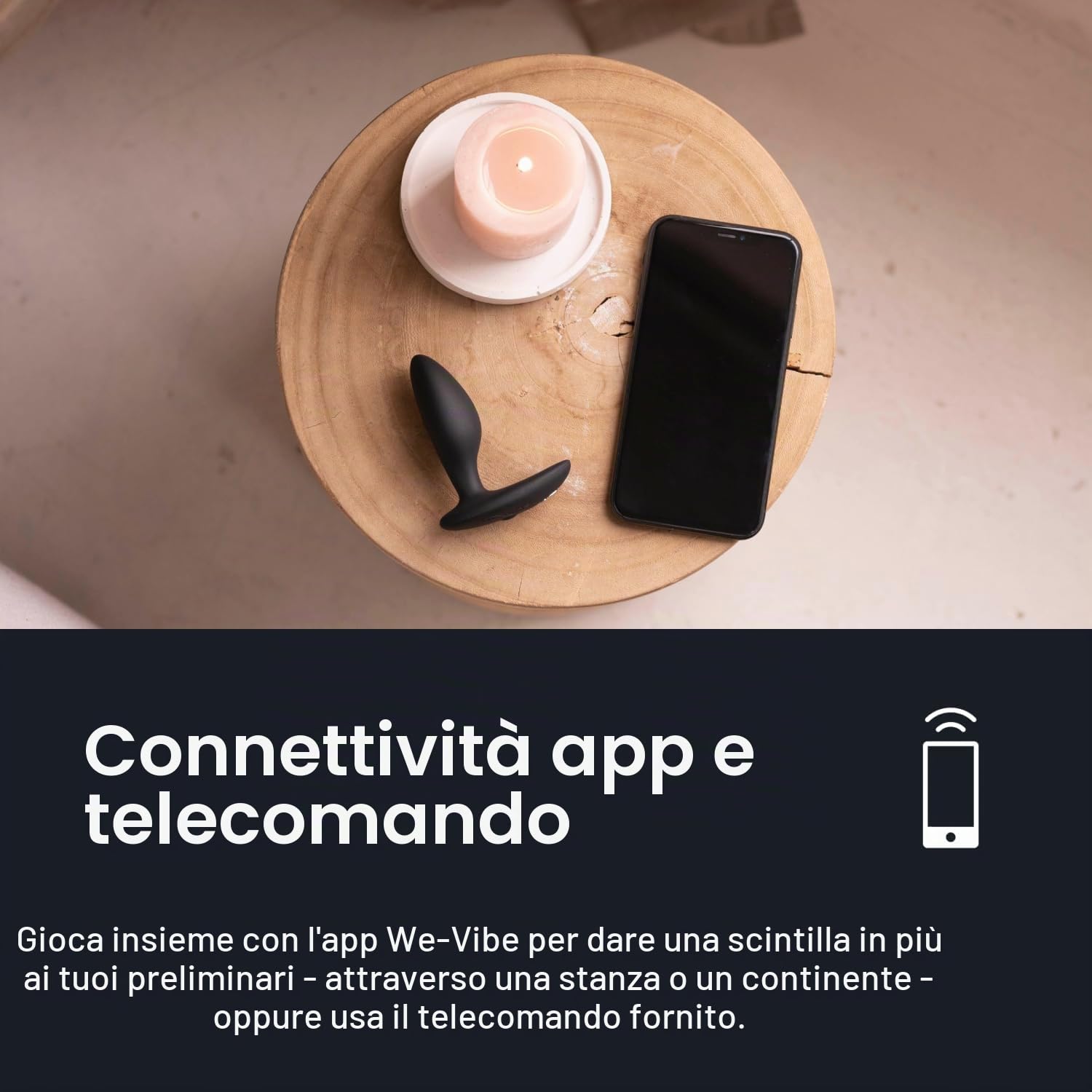 We-Vibe Ditto+ Plug Anale Vibrante Nero 10 modalità