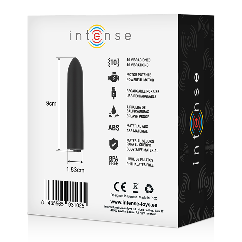 Intense Bullet mini vibratore 8,5 cm 10 modalita silenzioso