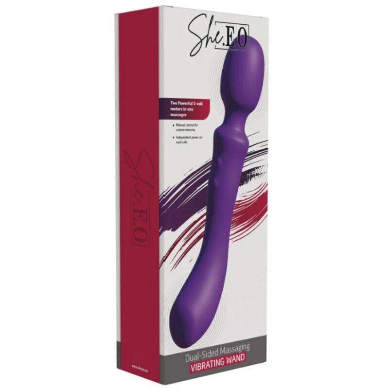 She.E.O Wand Doppia Estremità massaggiatore viola