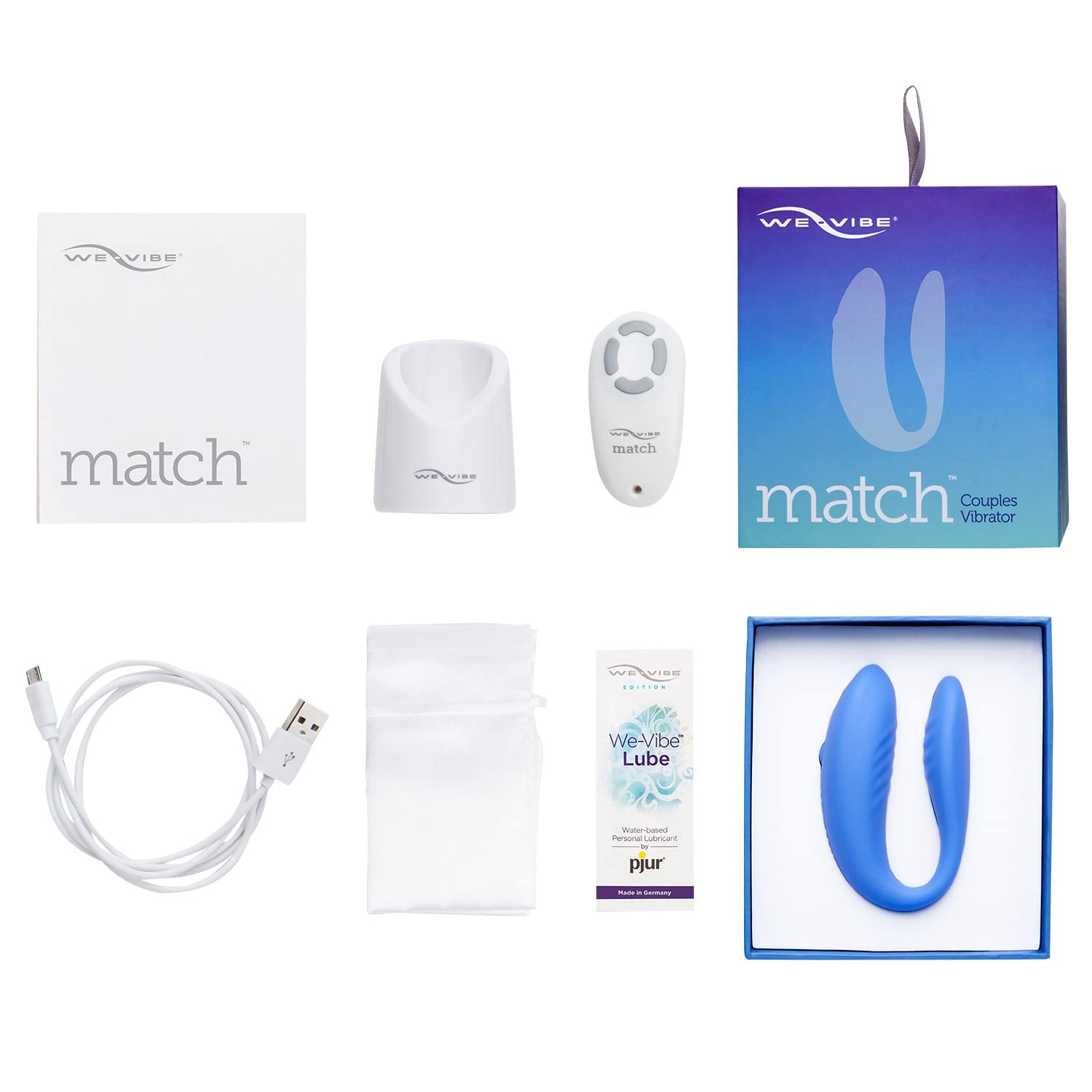 We-Vibe Match vibratore di coppia blu ricaricabile