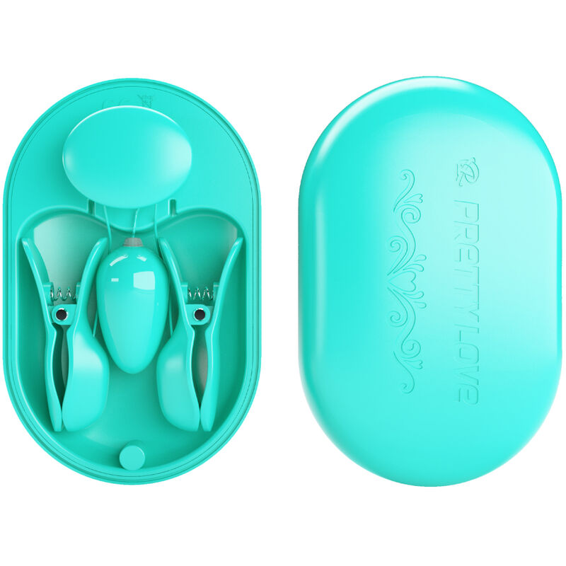Pretty Love Pinzette Capezzoli Vibranti Blu Elettro
