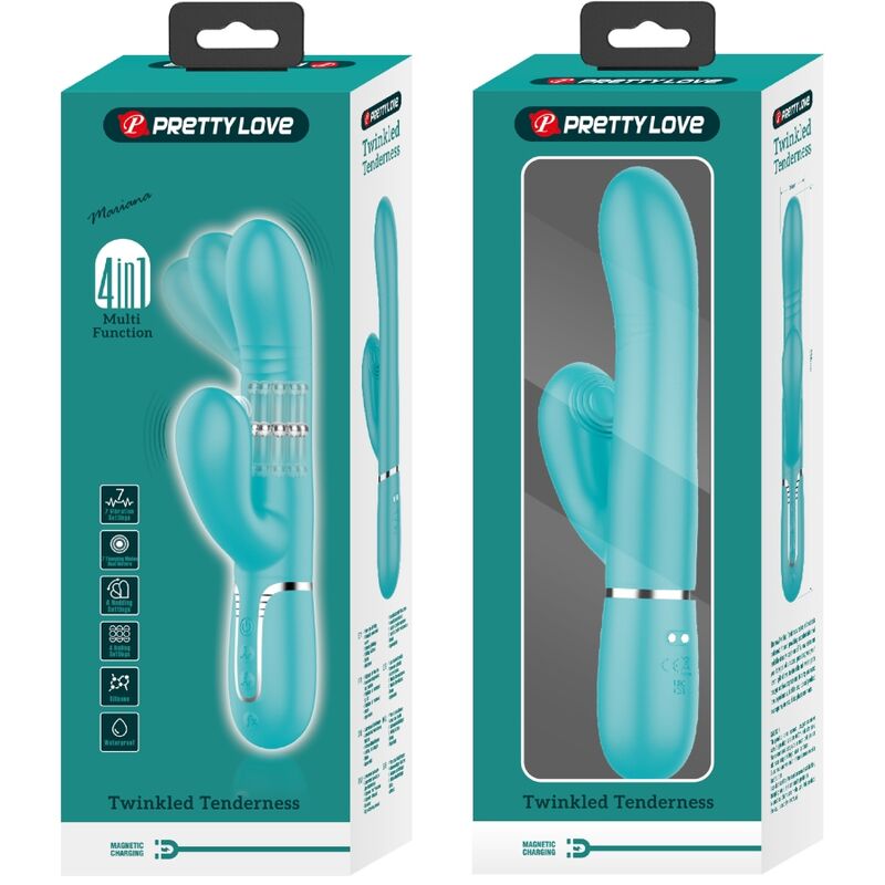 Pretty Love G-Spot Rabbit Vibratore Verde Multifunzione